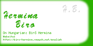 hermina biro business card
